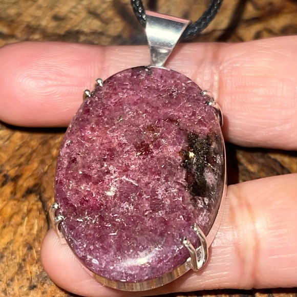 “The Stone of Love” Rhodonite Pendant 2” - Picture 8 of 13